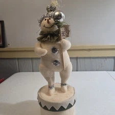 Dee Foust Style Be Merry Banner PRIMITIVE Country Chic Farmhouse Rustic SNOWMAN 