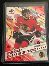 2025-26 UD SP Game Used Colton Dach Chicago Blackhawks New Grooves Red /299 NG-2