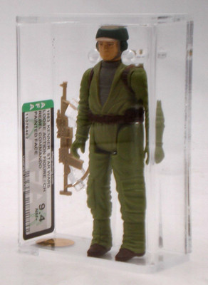 STAR WARS 1983 REBEL COMMANDO PAINTED FACE AFA GOLD 9.4 NM+ LOOSE ACTION FIGURE