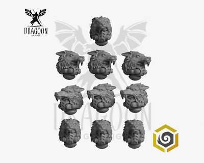 Space Knight Primal Hounds Wolfshelme. Conversion Bits für Prime 28mm Marines