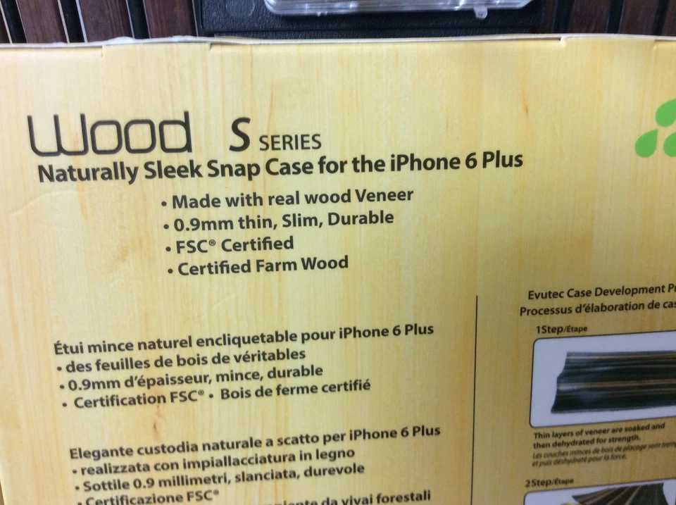 Evutec Bamboo Snap on Phone Case for Iphone 6 Plus S Series 91 - Image 4 of 4