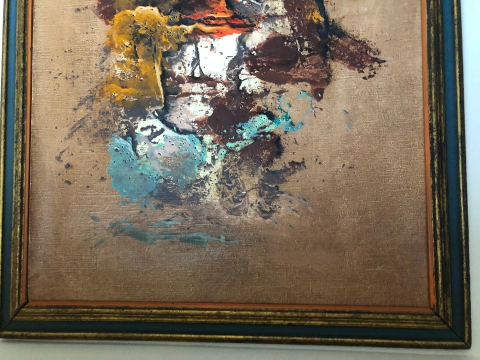 Ludek Pesek Arte Original ESPACIO VINTAGE Lienzo Abstracto Óleo National Geographic Foto 4 de 4