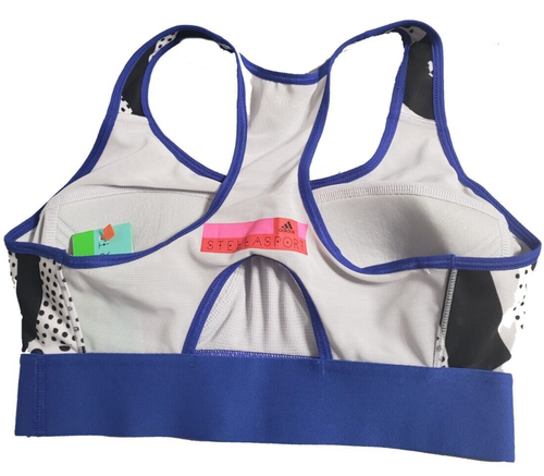 Adidas adidas STELLASPORT Printed Bra - Blue/Black Size S - Picture 4 of 4