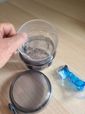 Denture Case Leak Proof Bath Cup for Travel Container Cleaning with Brush New