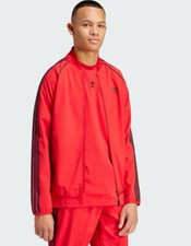 Men's-Adidas-SST TT-TRACK TOP-Track TOP-Jacket-Red- Small. NWT ADICOLOR Coat