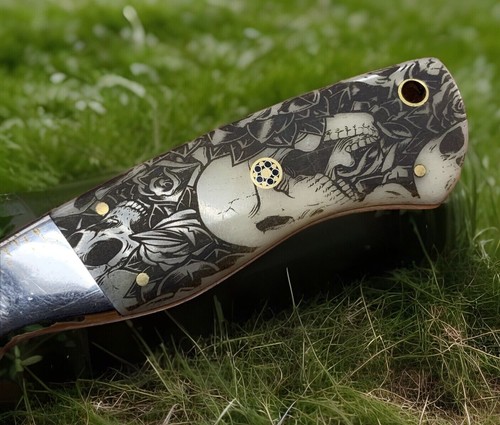 CFK Cutlery Company Handmade Knives (DC-53) Skull Handle - Picture 5 of 7