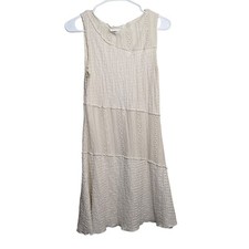 Miss Selfridge Dress Women's 10 Beige Sleeveless Tiered Boho Ivory Casual Tank