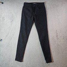 Joe's Jeans Pants Women Sz 26  Skinny Lace Overlay Ankle Zip Black