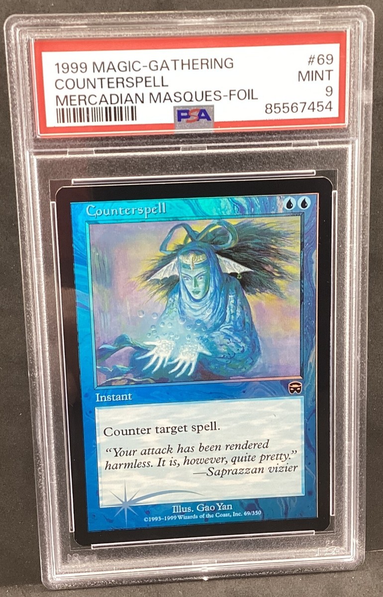 MAGIC THE GATHERING 1999 Mercadian Masques Counterspell FOIL PSA 9