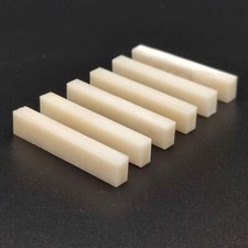 6Pcs Unbleached Blank Uncut Guitar Nut Pure Bone for Electric Acoustic ...