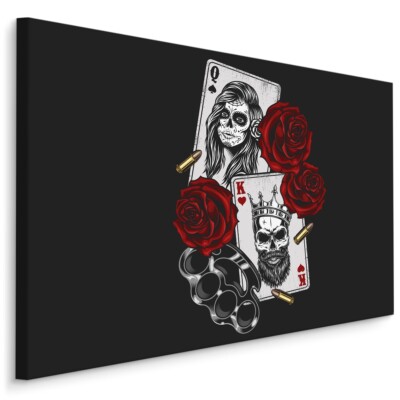 CANVAS Leinwand Bilder XXL Kunstdruck KARTEN Rosenkartuschen Sketch Decor 4402