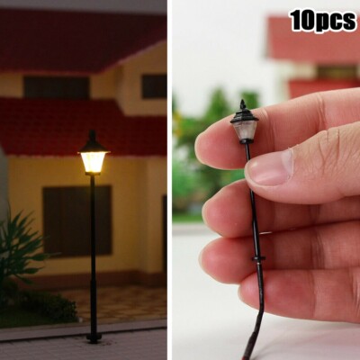 Spielzeug Hobbys Laternen Lampen Spur N Park Teile Eisenbahn 10 St��ck 1:160 20m