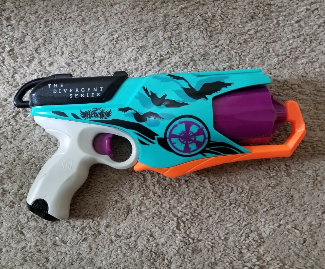 NERF Rebelle Divergent Series Six Shot Blaster Toy Foam Dart Gun
