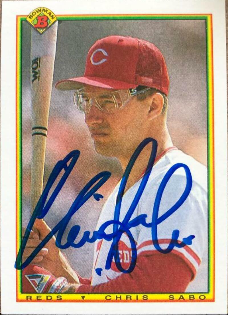 Chris Sabo Autographed 1990 Bowman #53