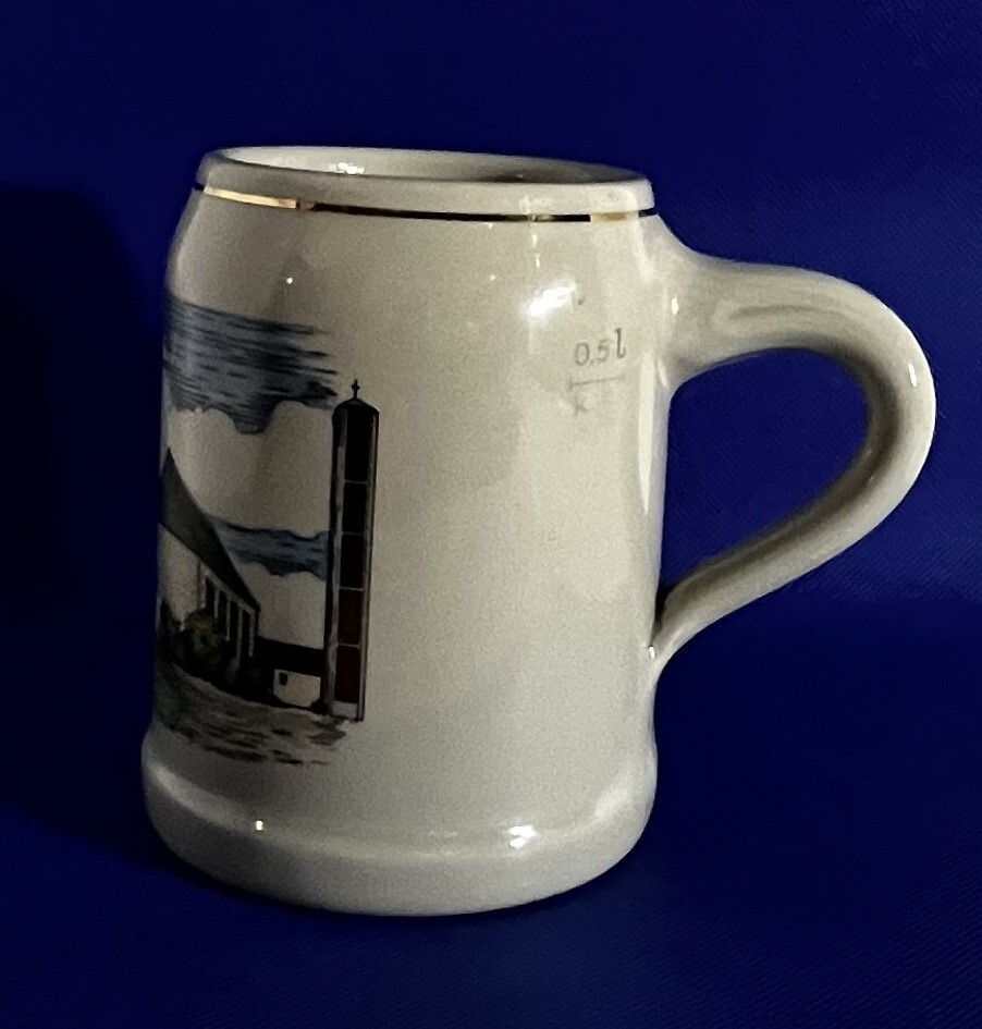 J*1様 stein VINTAGE REPRODUCTION DAMAGE D Vintage Deutsches Bundes-Gebrauchsmuster Beer Stein Lidded 1