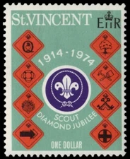 ST. VINCENT 388 - Boy Scout Diamond Jubilee (pa83877)