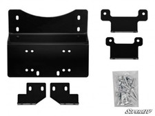 SuperATV Heavy Duty Winch Mounting Plate for Honda Pioneer 700 / 700-4 2014