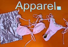 With Love Lily - Pink Floral Embroidered Bikini, Size Medium, New, RRP 45, B168