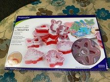 24 Piece Progressive Baker's Holiday Cookie Cutter  Stencil Set COMPLETE