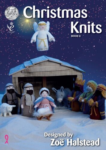 Livre de tricots de Noël King Cole 3 motifs de tricot - crèche / décorations - Photo 1/10