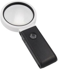 Lupa LED UV WEDO z rozkładaną podstawą, czarno-biała