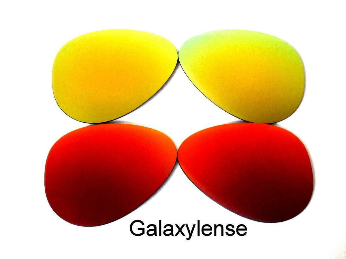 Galaxy Replacement Lenses For Ray Ban RB3026 Aviator Sunglasses Red&Gold 62mm