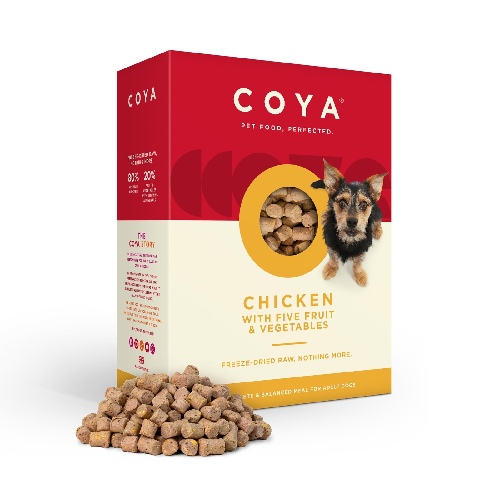COYA Freeze-Dried Raw Dog Food, Chicken (3 x 750g) Hypoallergenic & Grain Fre...