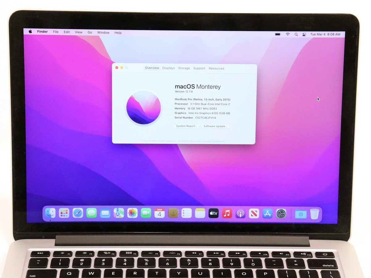 Apple MacBook Pro 13インチ　A1502 Retina MacBook Pro (Retina, 13-inch, Early 2015) - Technical