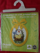 NEW Cross Stich Kit with Printed Aida ORCHIDEA 6580 by ZWEIGART 5" X 7 1/2"