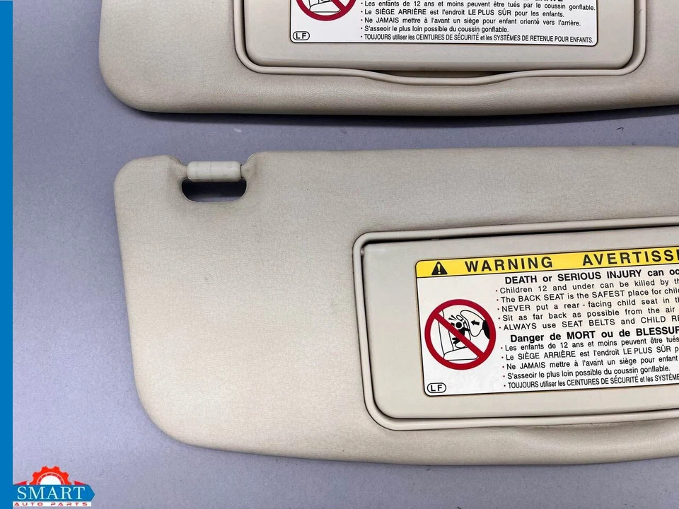 Lexus SC430 Z40 Sunvisor Sun Visor Beige Set Left + Right 02-10 OEM - Image 2 of 4