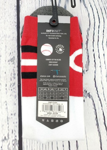 Stance MLB Cincinnati Reds CINCI Color Crew Height Socks Unisex Size Medium NWT - Picture 3 of 3