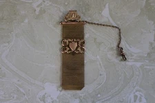 GOLDTONE ANTIQUE MESH WATCH FOB