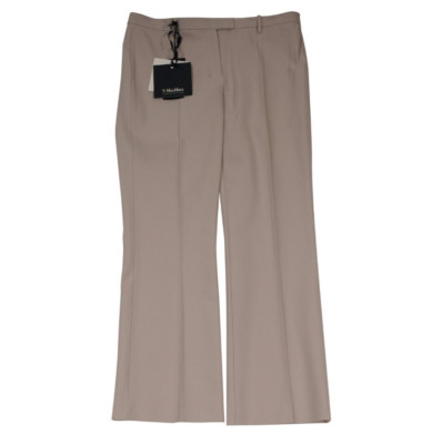 S Max Mara Women Donna Pantalone US 12 EU 46 Sand Beige Pants Trousers