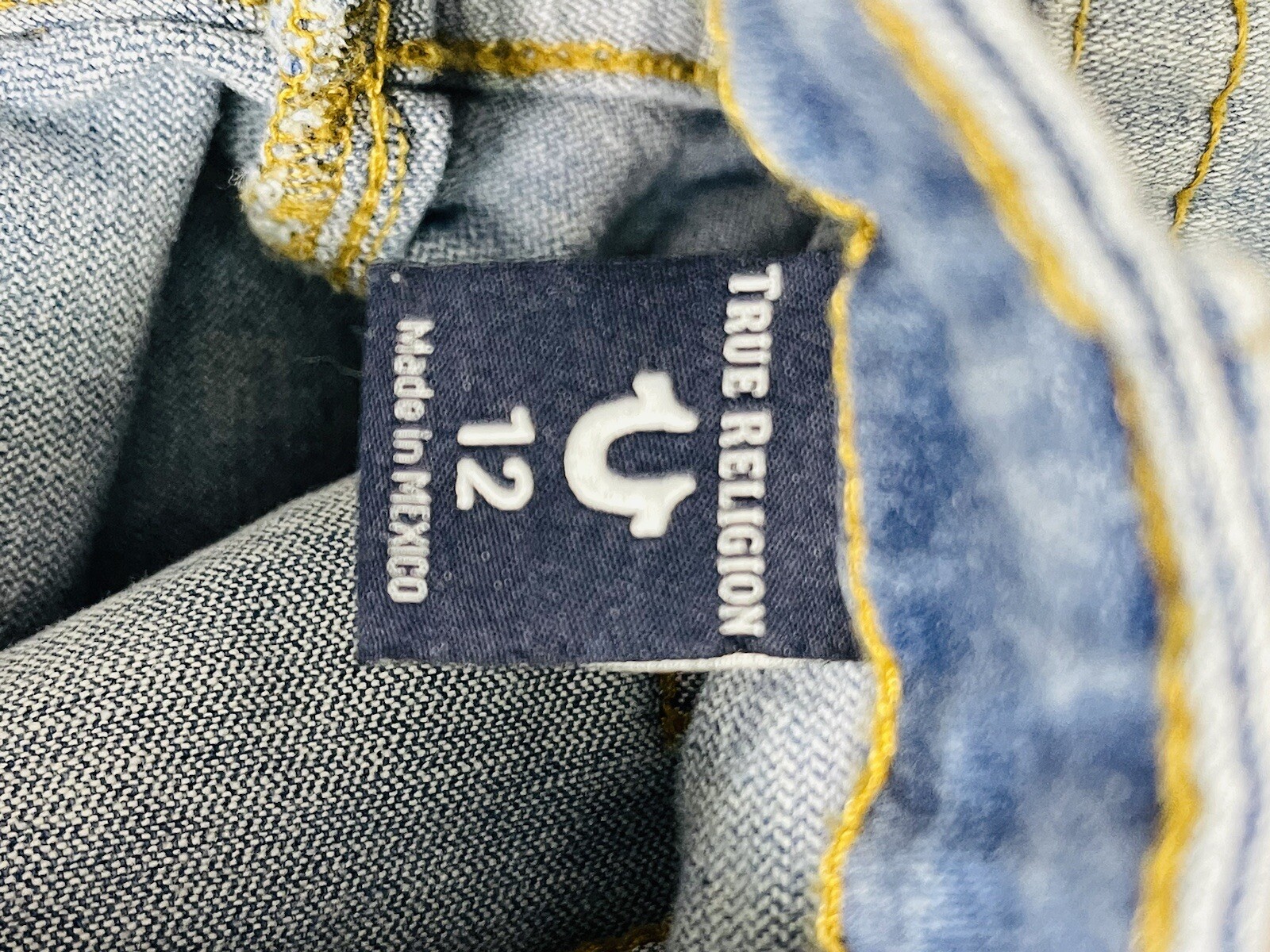 TRUE RELIGION WOMENS GENO SHORTS 12 Blue Cut Off Coupe Artsy Outdoorsy Bermuda thumbnail 11