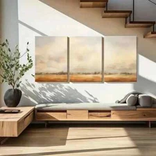 3pcs Desert Landscape Abstract Design Metal Print  Ready to Hang Art