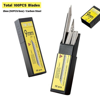100 Pcs Snap Off Blade 30° For OLFA Knife Cutter 9mm Carbon Steel Cutting Razor
