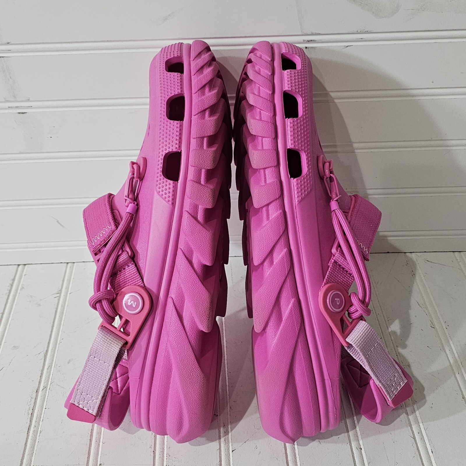 RARE Mens Size 12 Crocs x Post Malone Duet Max 2 Electric Pink Posty Co COOL image 8