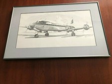 Limited Edition Print K. Moriak Sketch Braniff Douglas DC-7C
