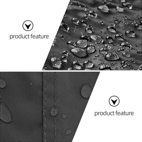 1Pc Garden Table Cover Round Waterproof Cover Protection for Home (Black) - Picture 3 of 12