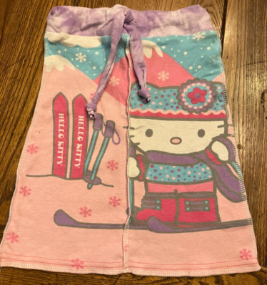 18 month 2T girls Handmade Upcycled T-Shirt Skirt - Hello Kitty Ski