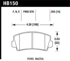 Hawk HPS Street Brake Pads - hawkHB150F.555