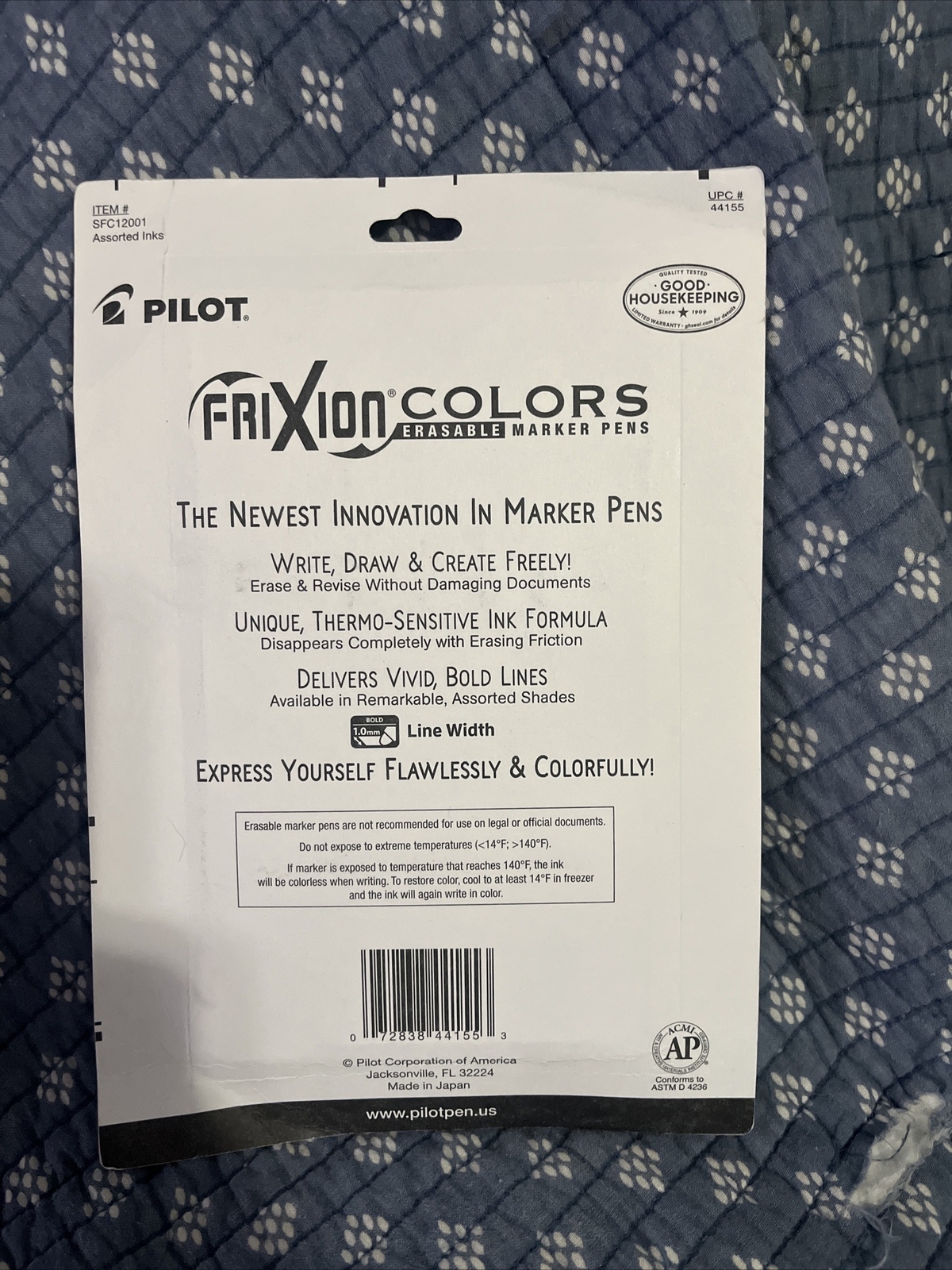 Pilot FriXion Colors Erasable Markers 44155 SFC12001, 12 Color Set