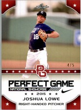 JOSHUA LOWE 2015 Leaf Perfect Game NIKE All-American SHOWCASE RED Rookie #/5