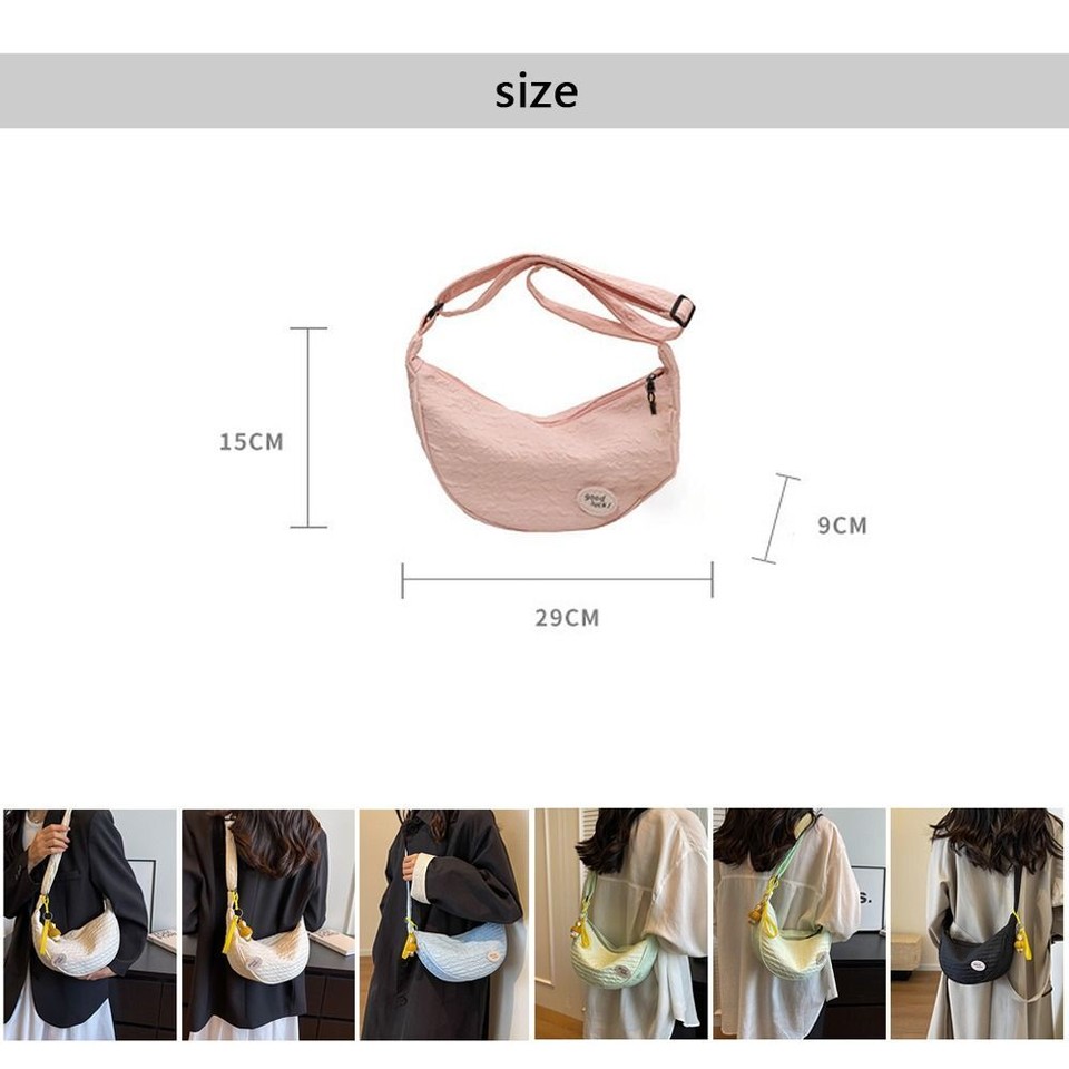 Casual Women Crossbody Bag Solid Color Shoulder Bags Sports Messenger