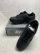 Hi-Tec Enviro 6735 Black Leather Golf Shoes Men Sz 9.5 Champ Scorpion Cleats NIB