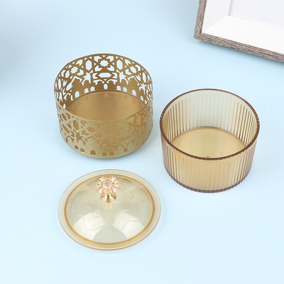 1PC Middle East Muslim Metal Castle Plastic Coconut Fruit Tray Ins Tea Tray _cn