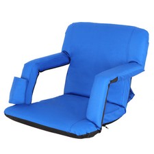 Stadium Seats Chairs for Bleachers Waterproof - 5 Reclining Positions Blue