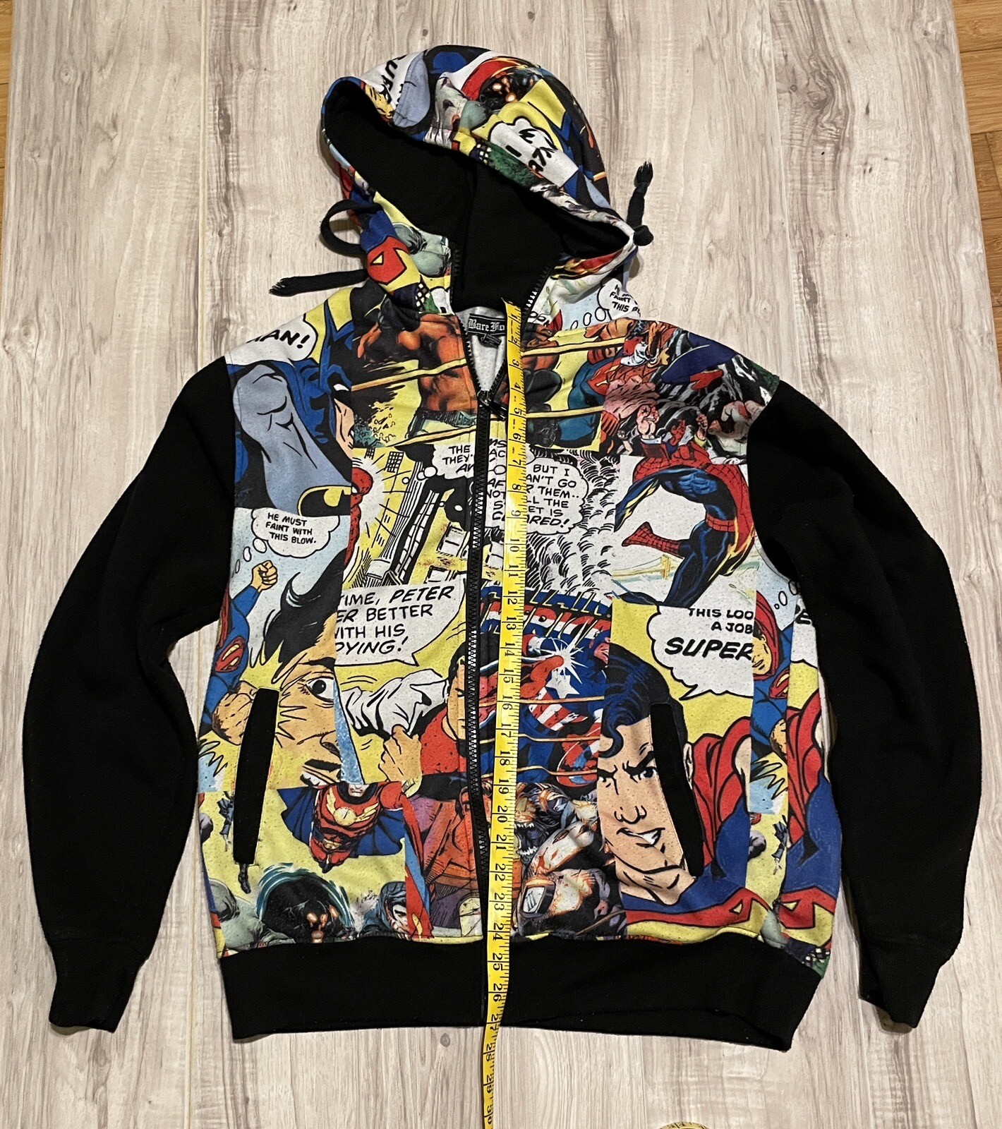 Superheroes Comics Hoodie Jacket Size XL Adult - image 2