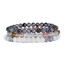 6mm Natural Stone Elatic Classical Bead Men Women Bracelets Bangle Healing Reiki
