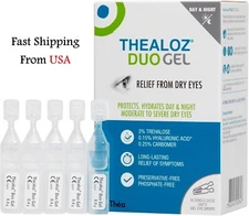 Thealoz Duo Gel Preservative-Free For  Dry Eye Drops x30 Vials. Exp. 2+Years. 
